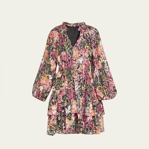 Kobi Halperin Abstract Metallic Print Dress - Picture 9 of 9